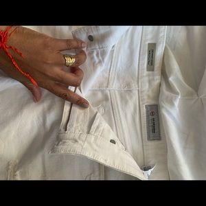 Ag DENIM; white The ex-boyfriend short